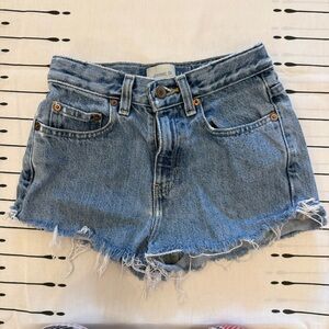GAP Kids Blue Denim Frayed Shorts